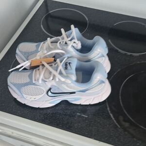 Nike Womens' Light Blue and White Running Sneakers